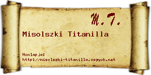 Misolszki Titanilla névjegykártya